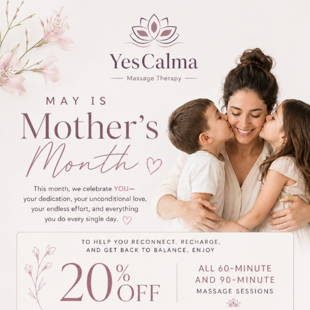 Mother’s Month (Only May Sessions) at YesCalma Massage Therapy in Waldwick, NJ