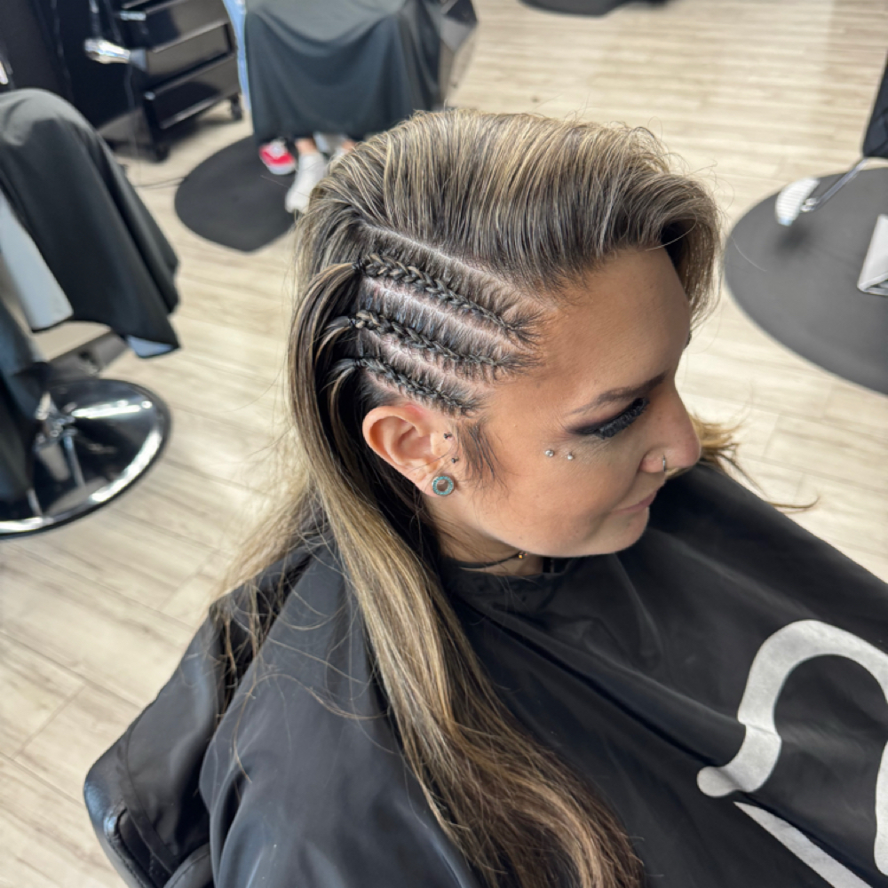 Side Braids at Blended Edge Salon in Great Falls, MT