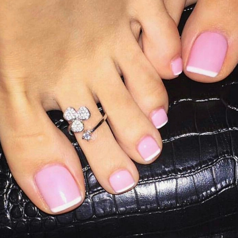 Classic French Toe Design at Viziatta Nails in Philadelphia, PA