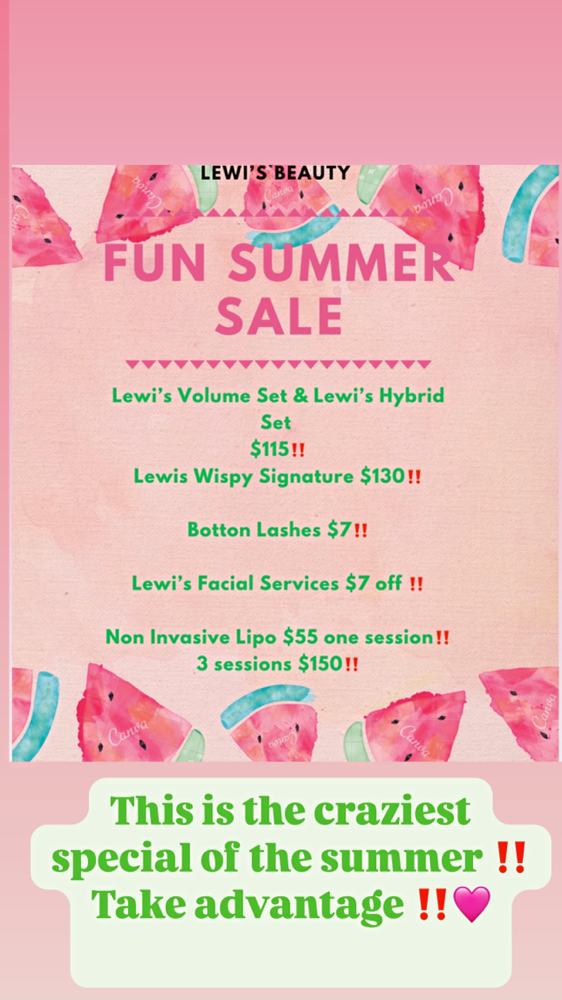 Lewi’s Wispy Summer Flash Sale 🌞🩷