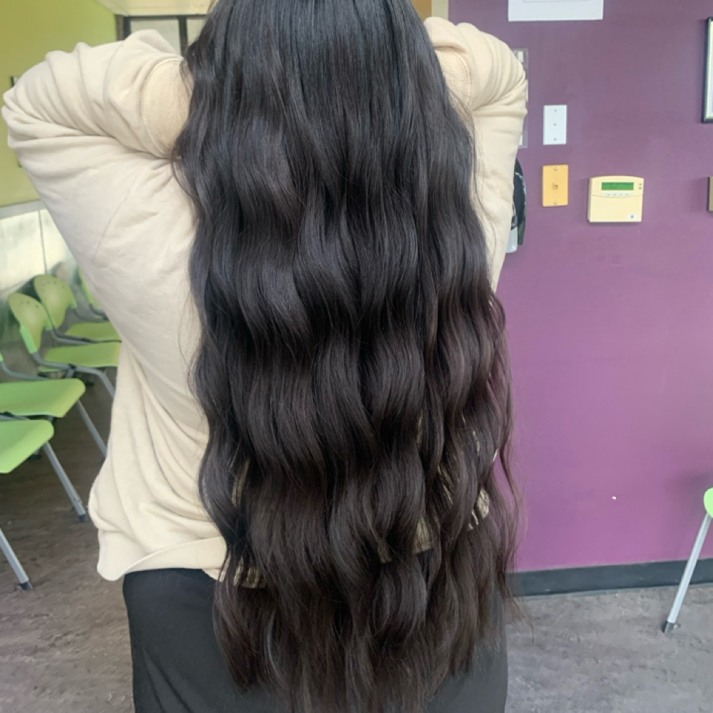 Womans haircut GN at Bombshell Beauty Salon in Redmond, OR