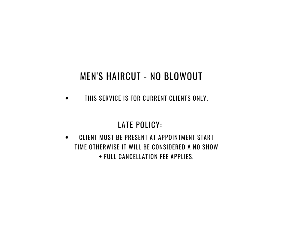 Men’s Haircut-No Blowout