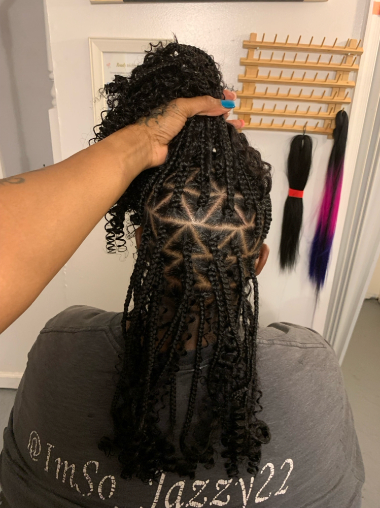 M- Short boho knotless W/ Hair