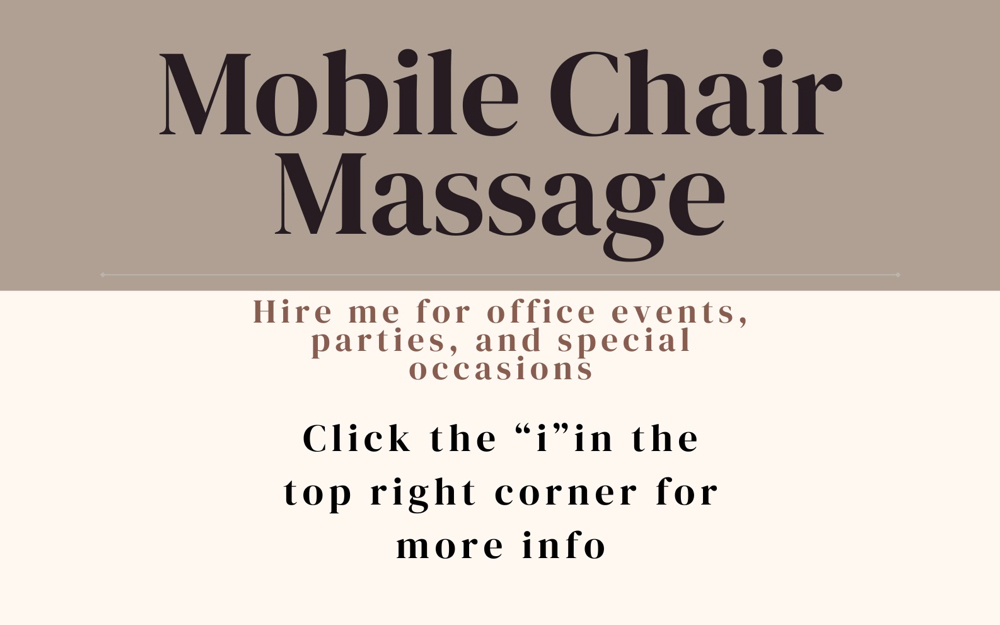 Mobile Chair Massage For Events