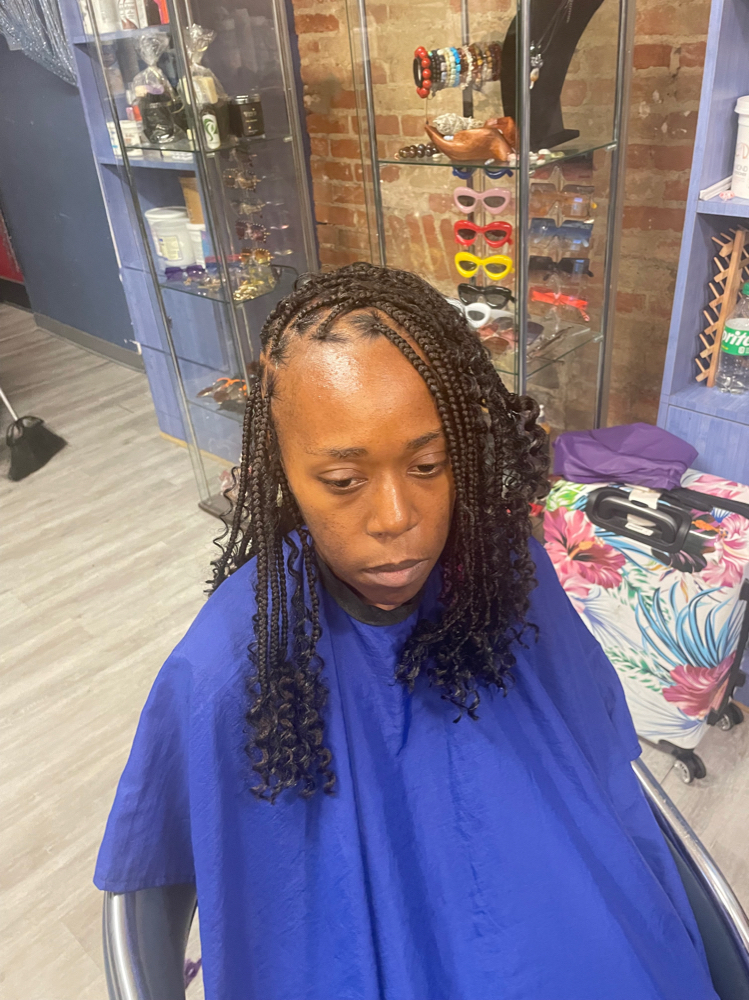 Bohemian Knotless Bob