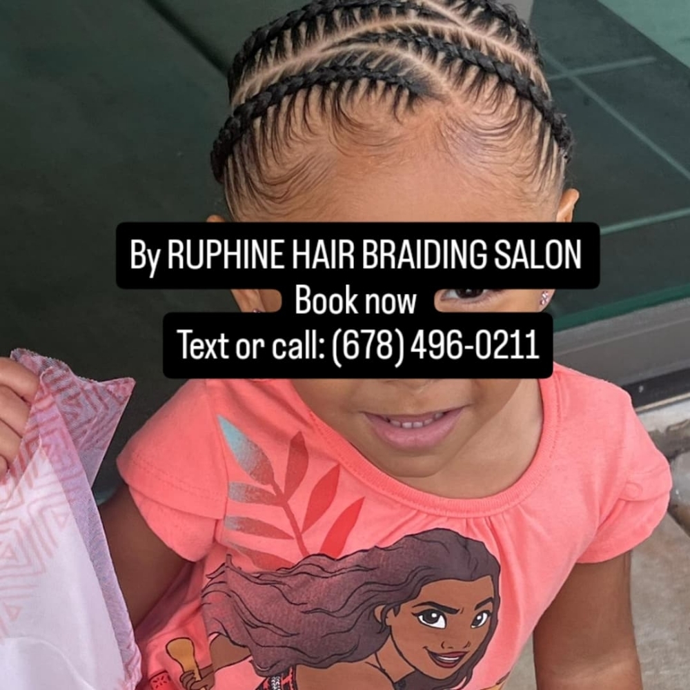 Kids Cornrows at Ruphine Hair Braiding in Marietta, GA