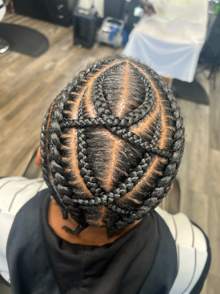 Men Braids 6-8 w/ Design
