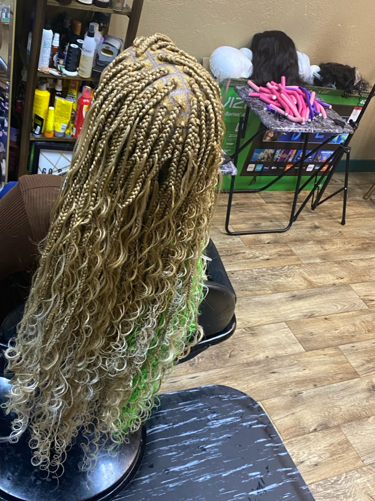 Medium Buttlength  Boho Box Braids