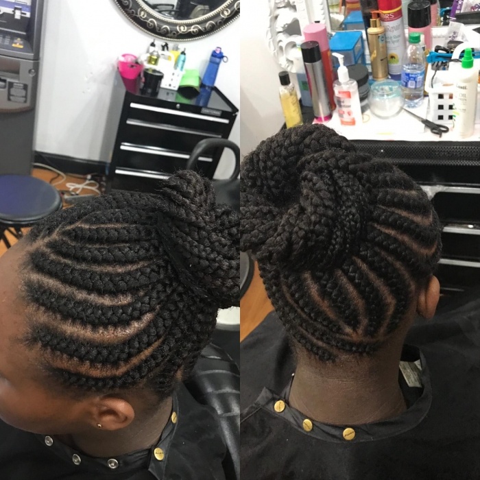 SMALL FRENCH BRAIDS at Favourite Hair Braiding in Cantonsville, MD