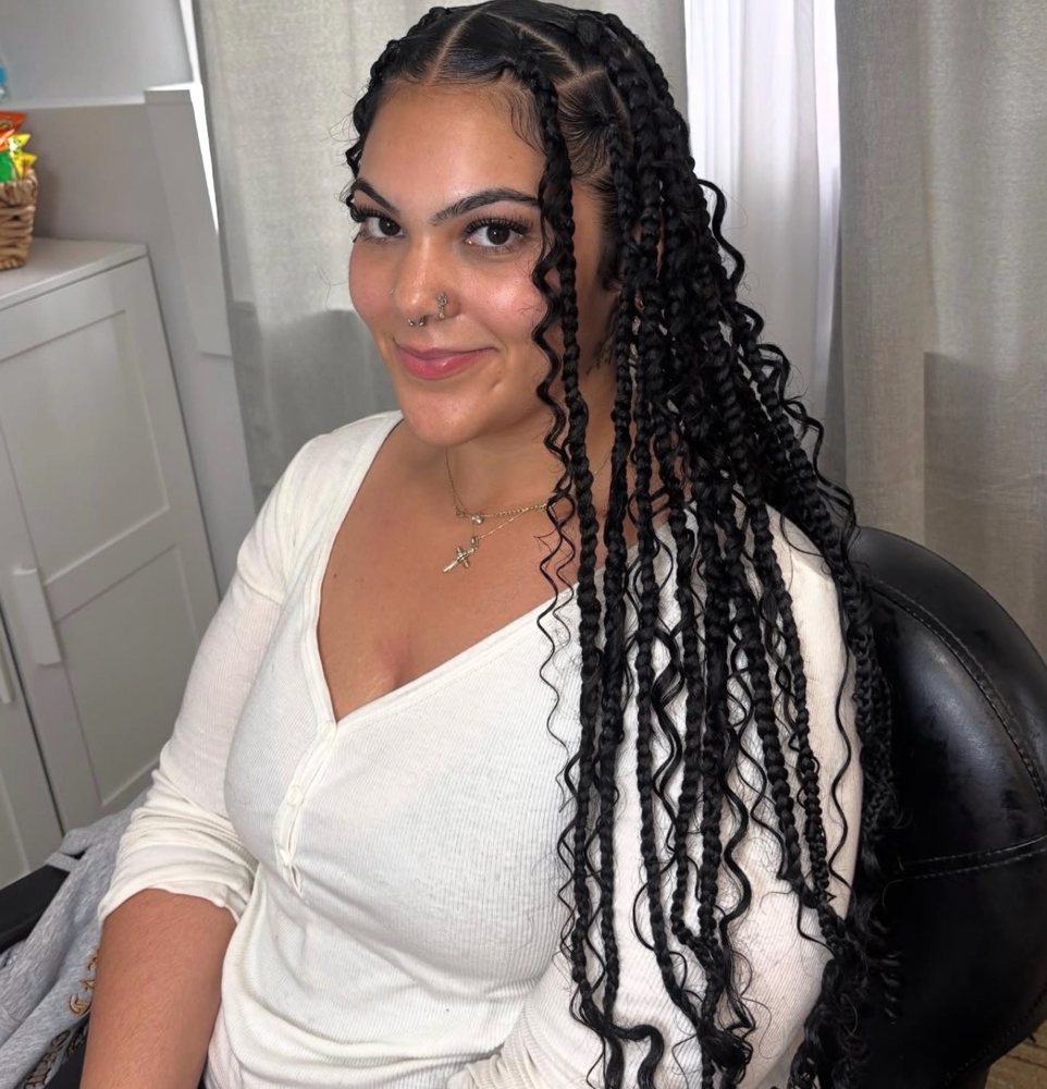 Large Boho Knotless Braids
