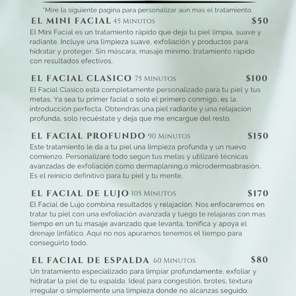 Back Facial at Esmetics Facial Spa in glendale, AZ