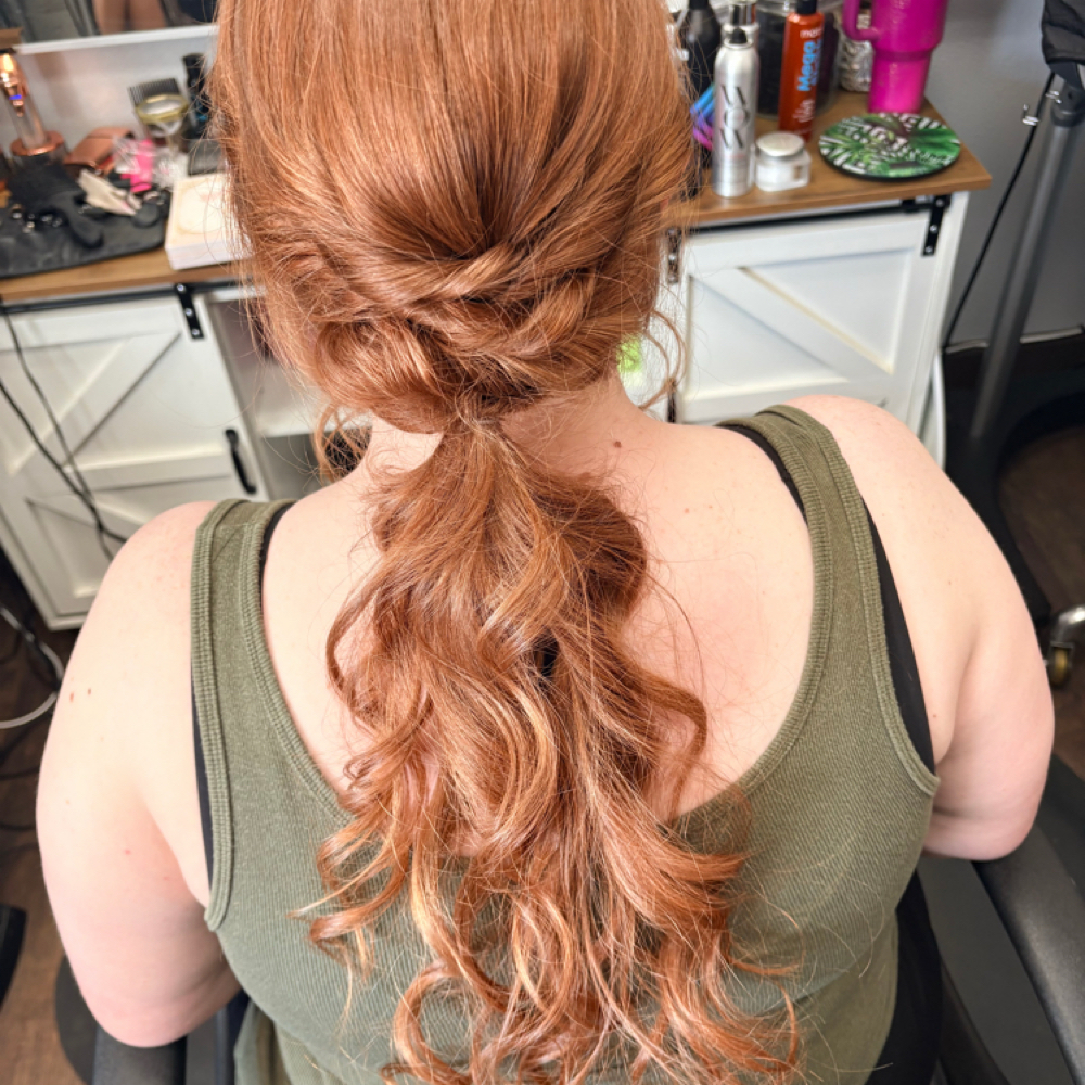 Wedding Hair On Site Bride at Lilies And Sparrows Salon Studio in Moore, OK