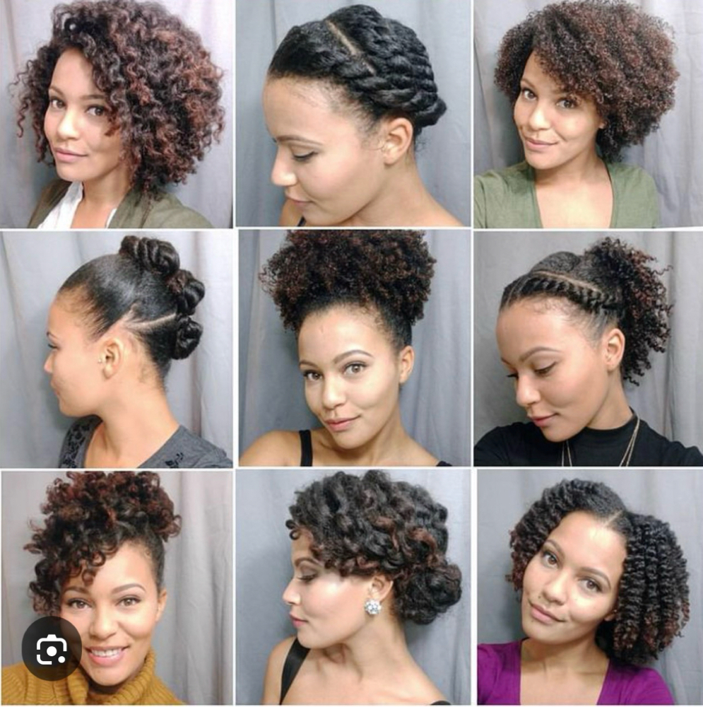 Natural Hair Rod Style at The Finest Salon & Training Center in Bossier City, LA