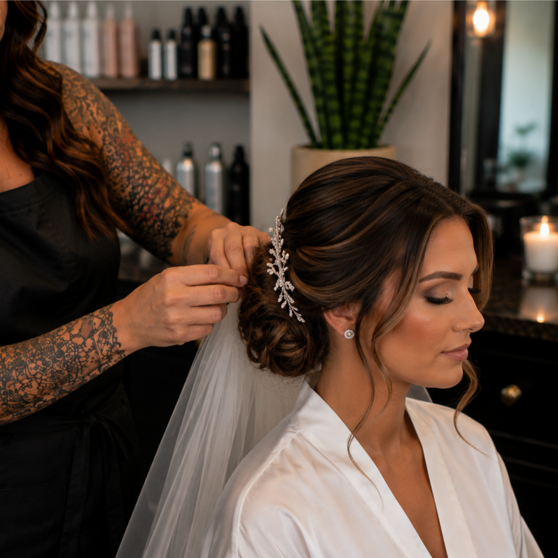 Bridal Hair (Day Of) at Milk and Honey Hair Collective in Auburn, CA