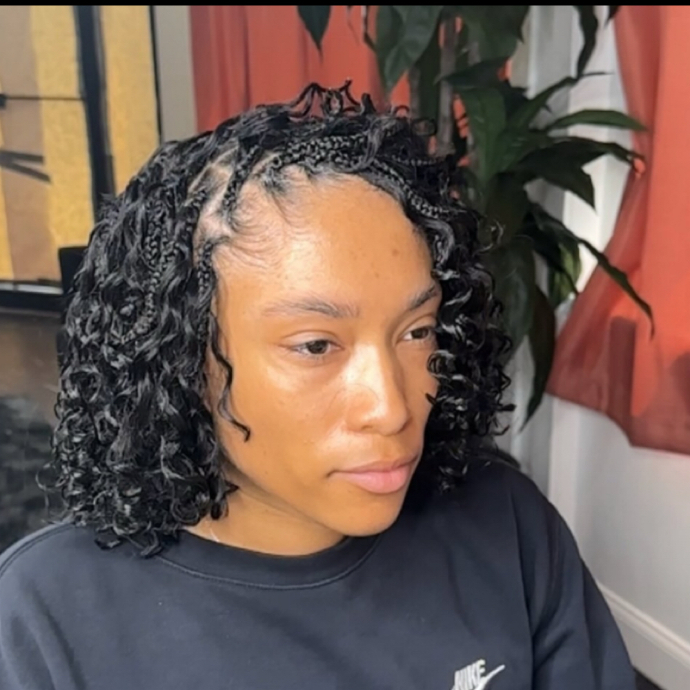BOB with HUMAN HAIR Curls at Chrisma Braids in Irvington, NJ