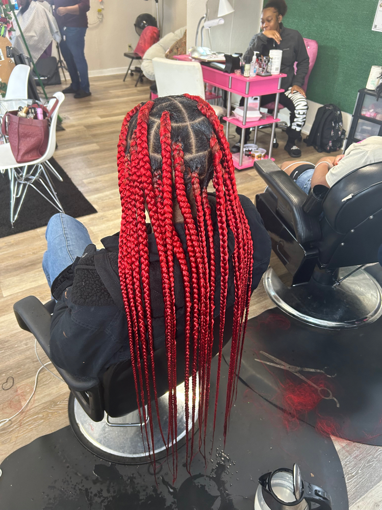 Large Knotless Braids at Spiffed By Jah in Atlanta, GA