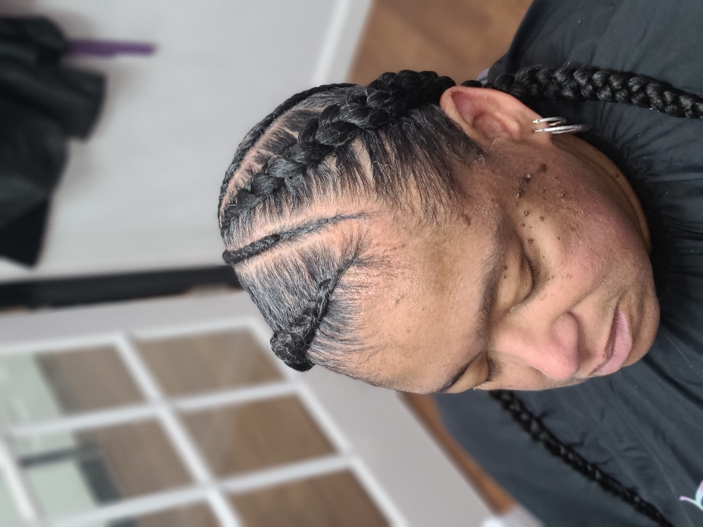 3 Feed In Cornrows