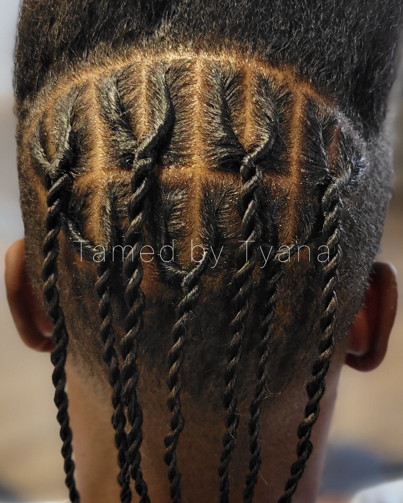 Men Full Head Two Strand Twist