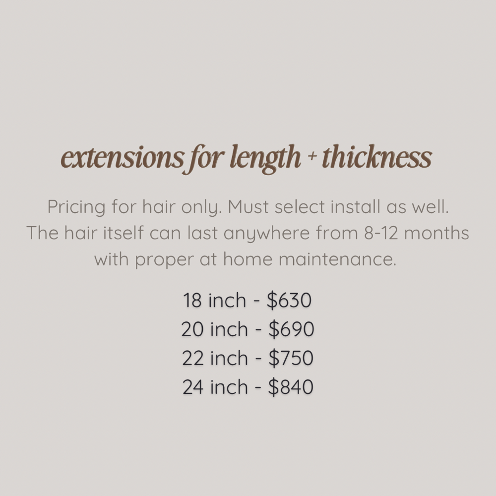 Extensions For Length & Thickness