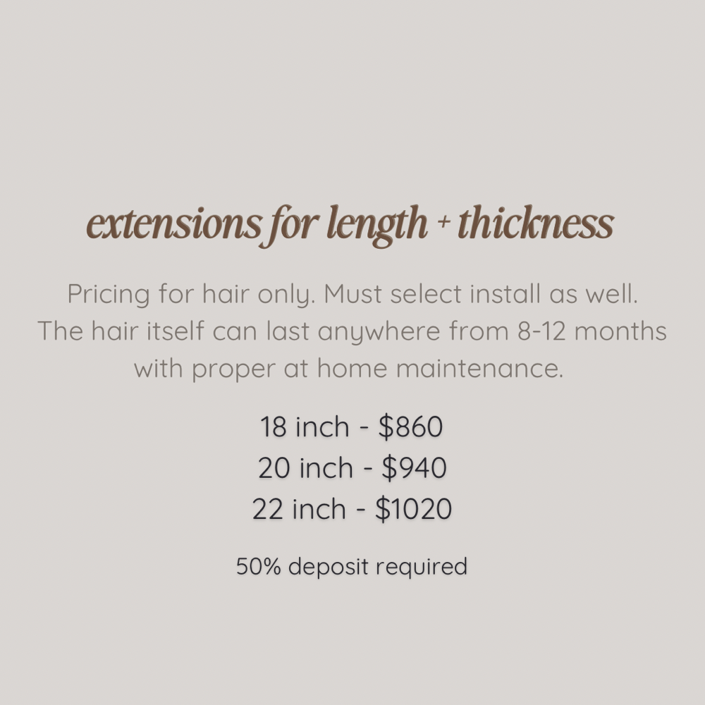 Extensions For Length & Thickness