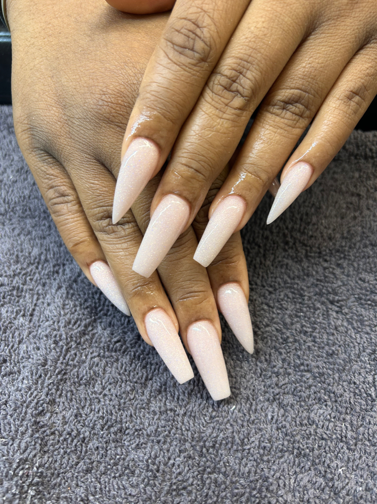 Long Acrylic Nails: Fill