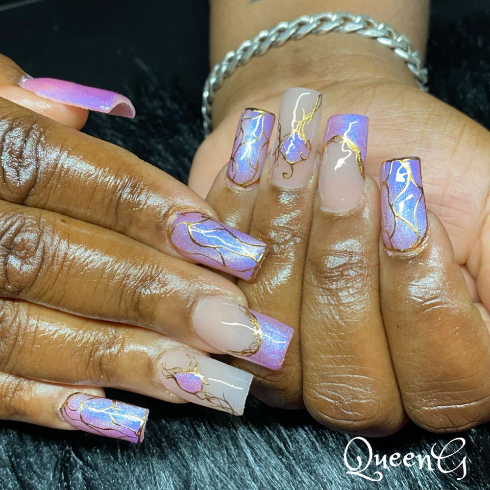 Queen’s Royal Acrylic Set at QueenG X Nailz in North Charleston, SC