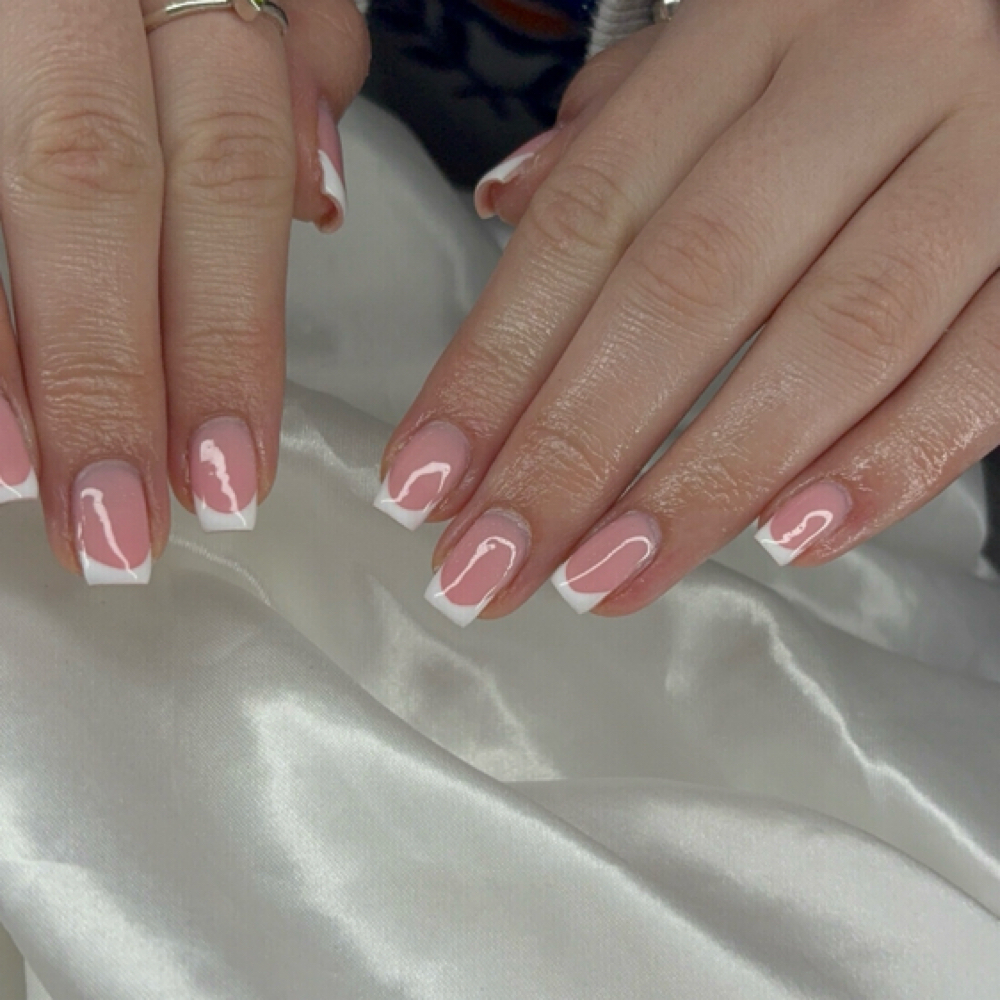 Soft Gel French Tip at Barbiez Studios in Wichita, KS