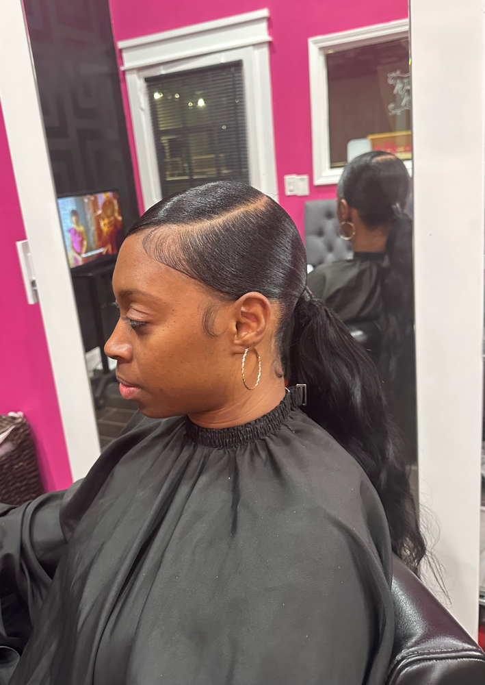 Sleek ponytail