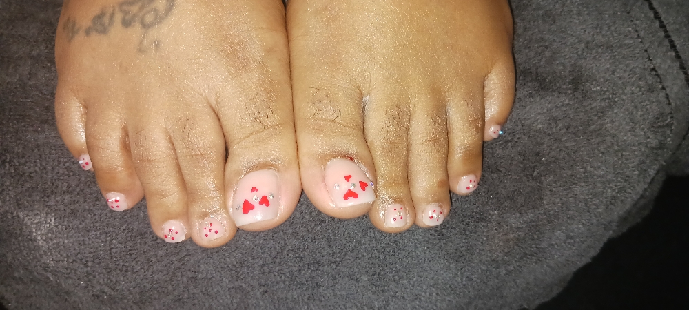 Acrylic TOES add On With Pedi