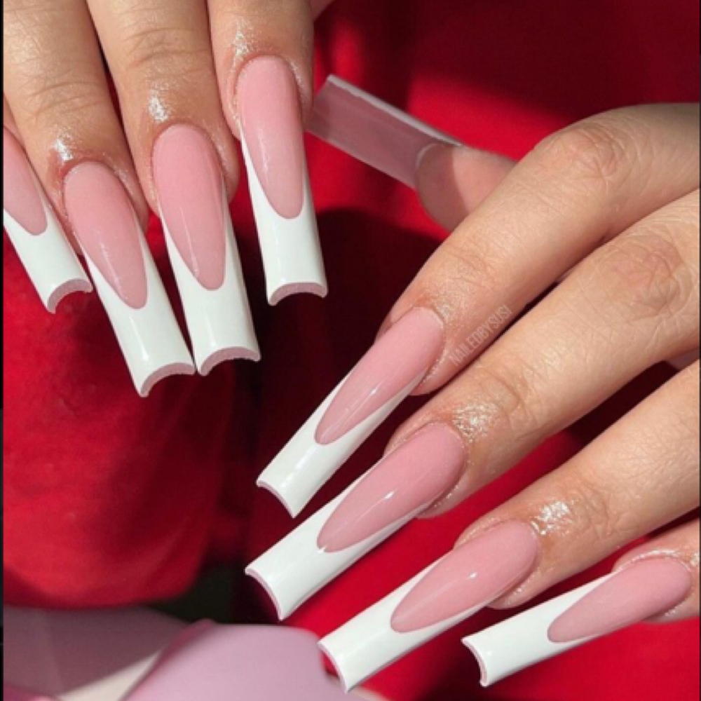 XL & Up French Tips at LoveBossDivaNails in Willmar, MN