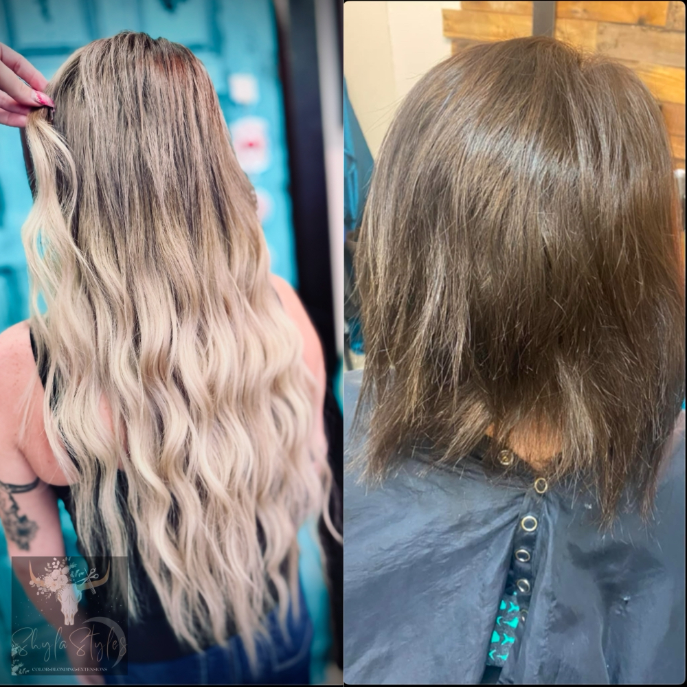 Hand tied Extensions Maintenance at Bless Your Hair Saloon in North fort Myers, FL