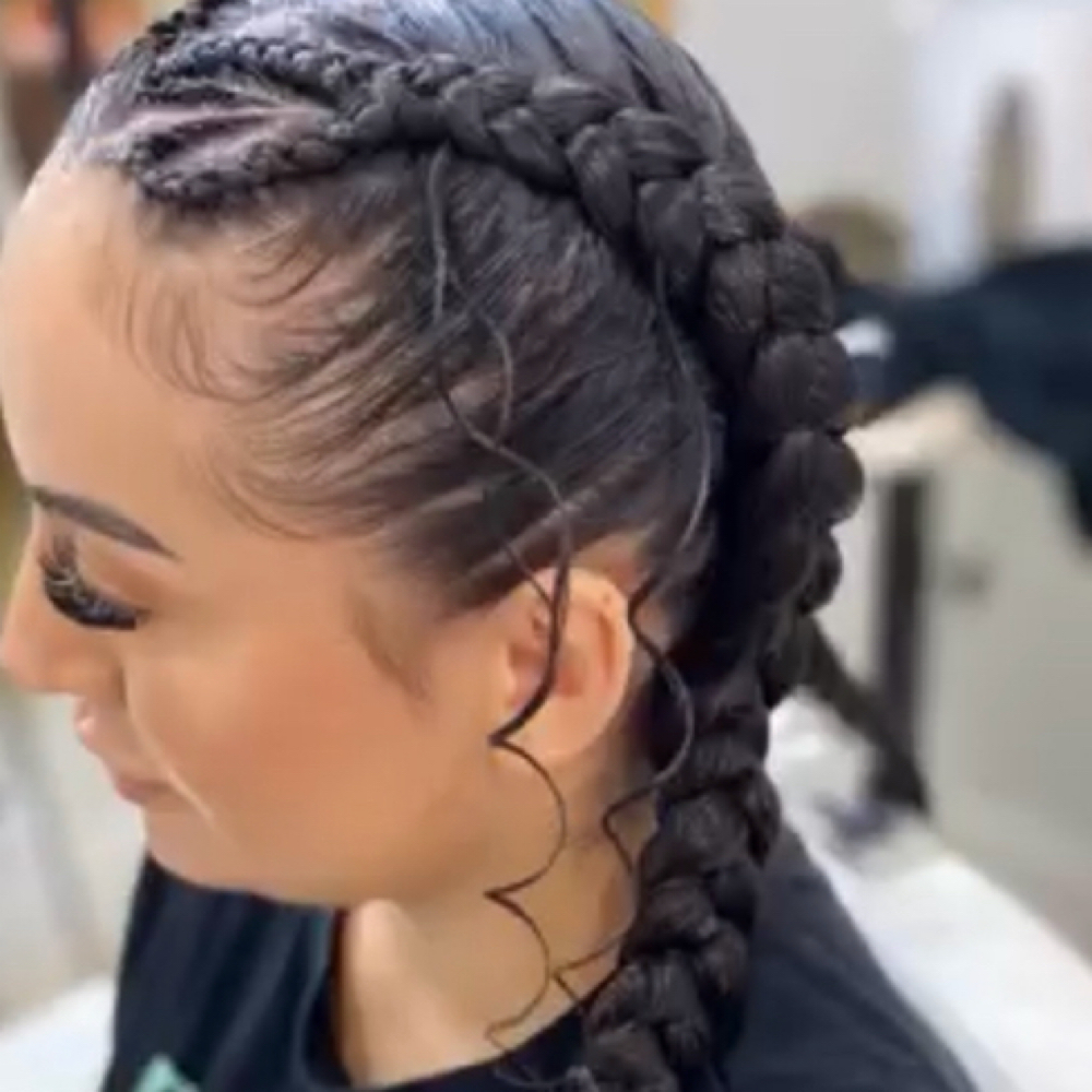 2 Boho Dutch Braids Feedins at The Glow Up Studio LLC in Kissimmee, FL