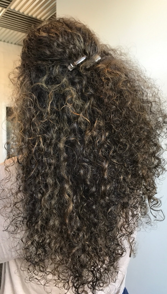 Curly cut and styling at Yasmeen Dahdoul Studio in Anaheim, CA