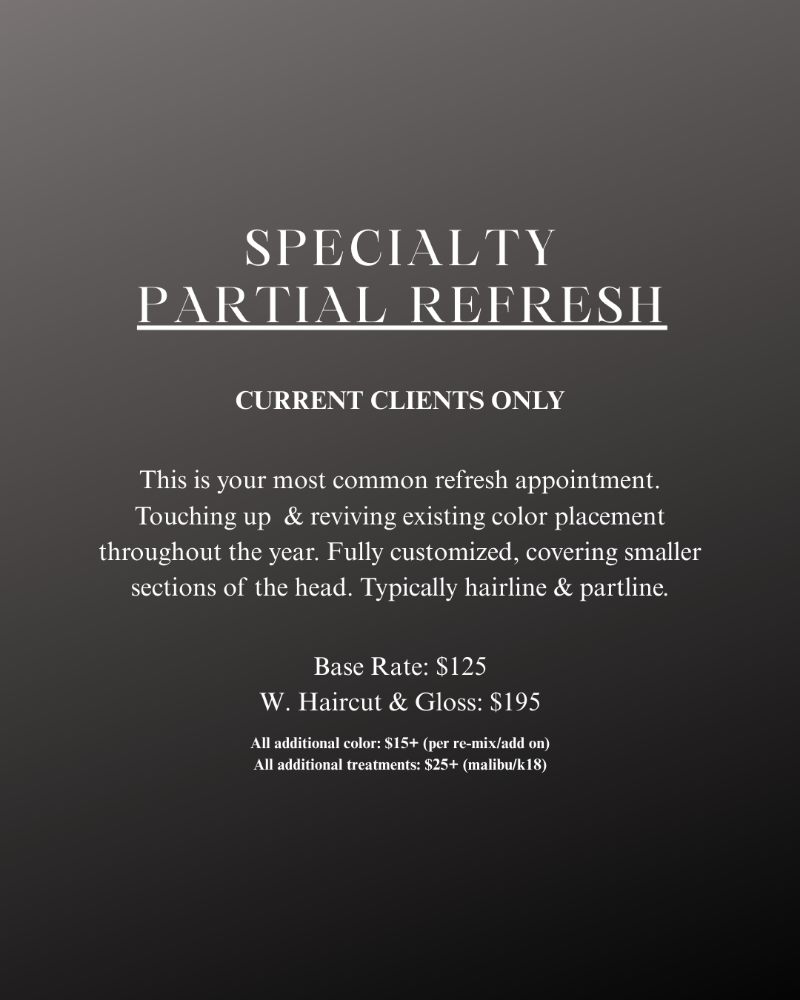 Specialty - Partial Refresh