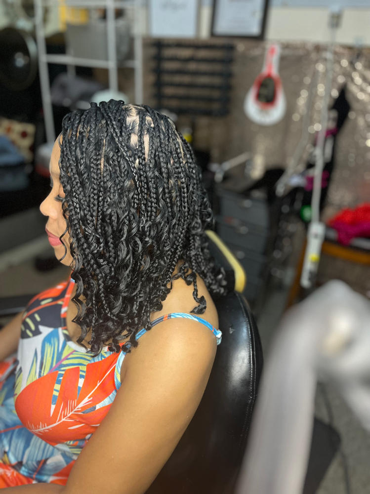 Boho Knotless Bob