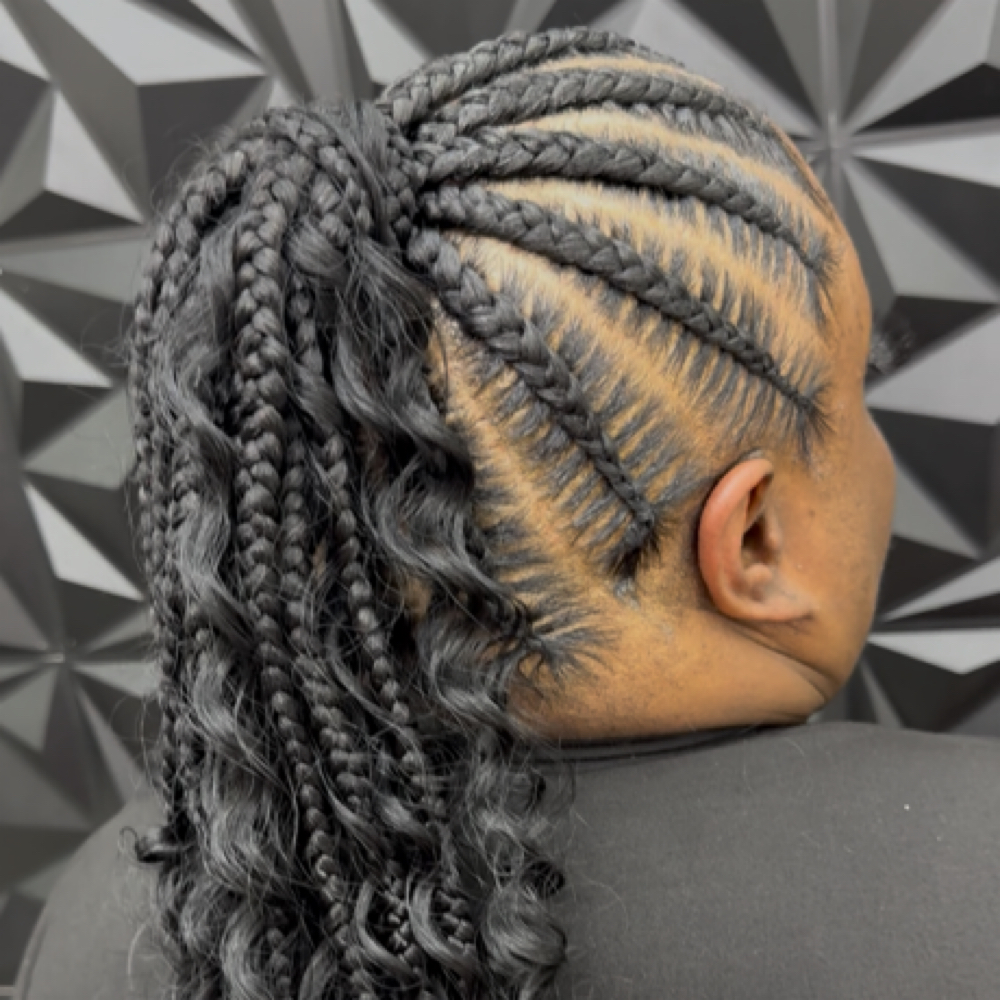Braided Ponytail at Trillest Styles in Houston, TX