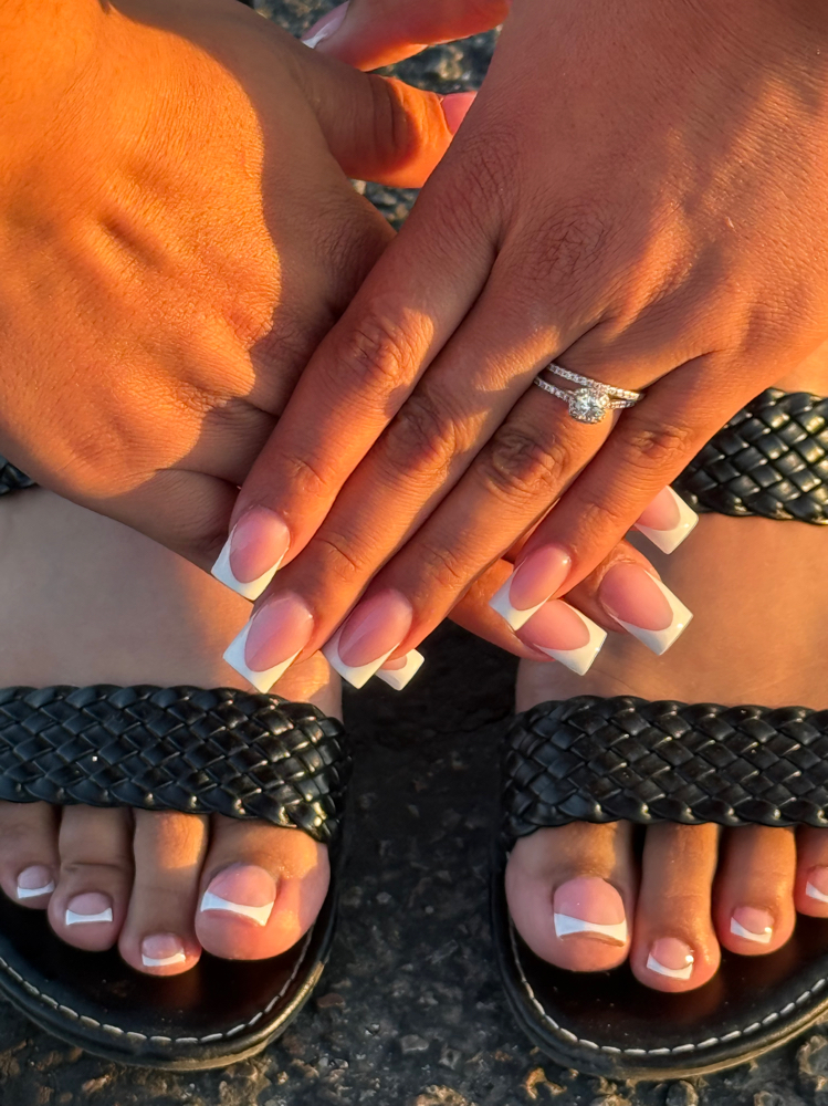 Matching Frenchies at Nails & Secrets Lounge in El Paso, TX