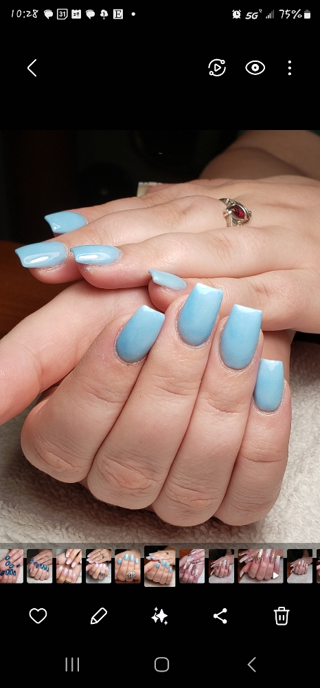 Solid Color Acrylic Nail Extensions