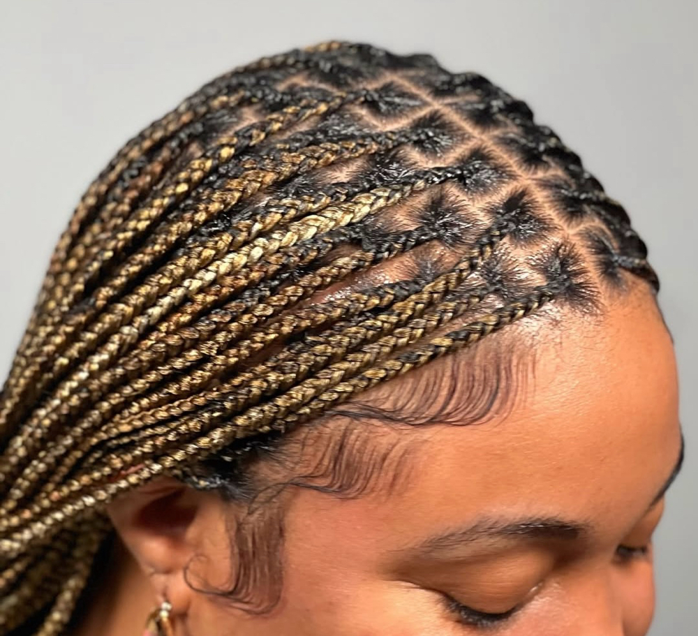Small Medium Knotless Braids