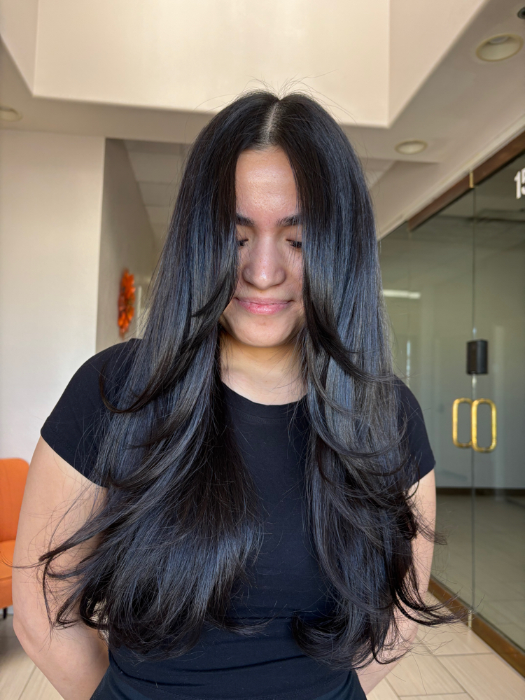 Long Layered Haircut+face Framing at Dreahhstyleslv in Las Vegas, NV