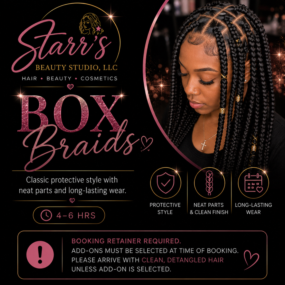 Traditional Box Braids at Starr's Beauty Studio in Town & Country, MO