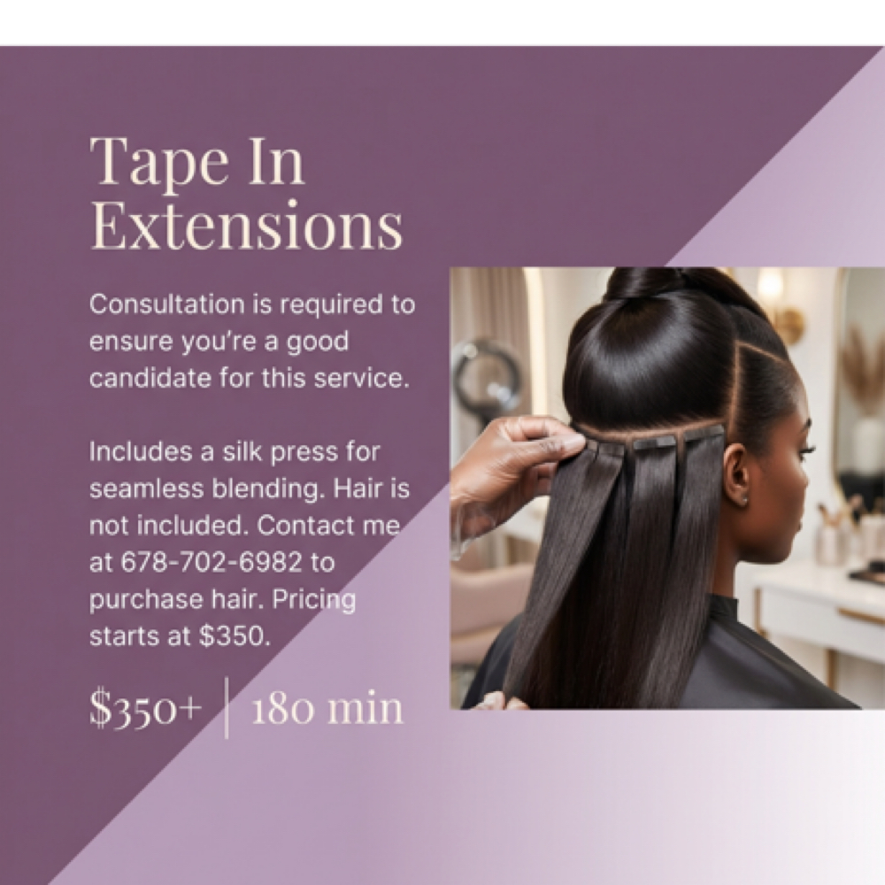 Tape In Extensions at Hair by J’Rena’ in Lawrenceville, GA