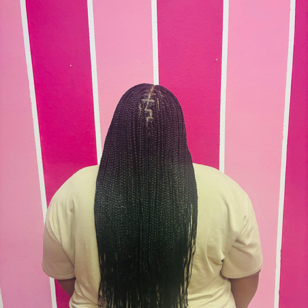 Small Knotless Braids at Ti X Couture Braiding Services in Waco, TX