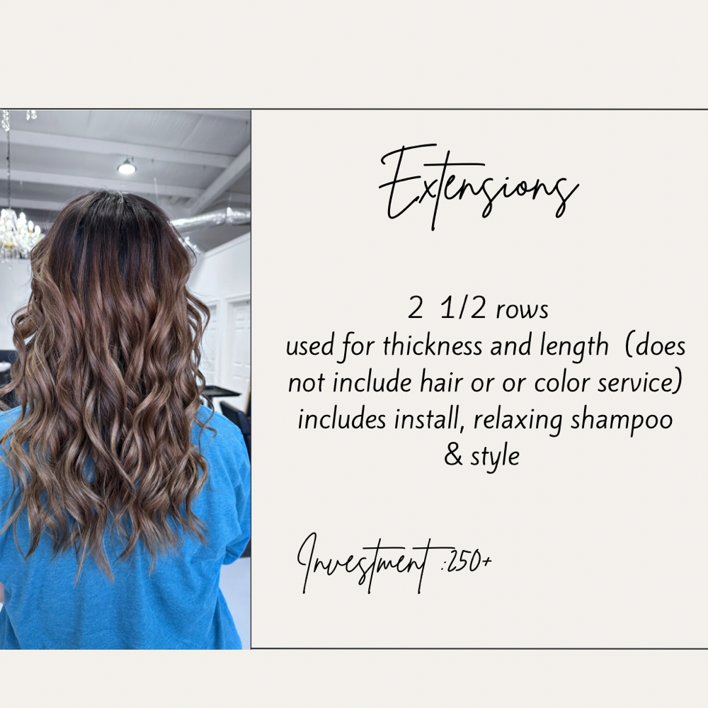 2 1/2  Rows Extension Install at Locks By Ang in Vidor, TX