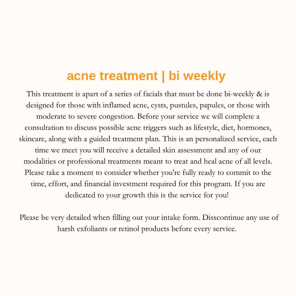 Acne Treatment | Bi Weekly