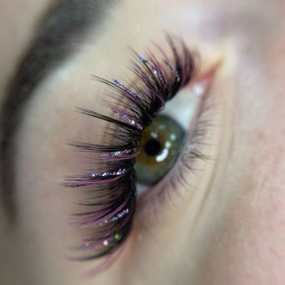 Glitter / Color Lashes ✨🌈 at Brow’s By Anna permanent make up studio& Brow design in Illinois, IL
