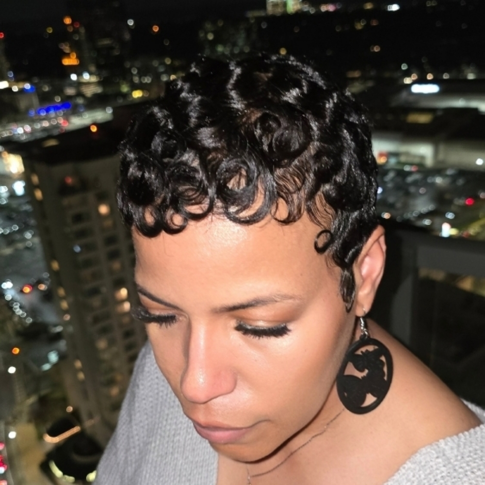 Pincurls With Fingerwaves at Luxe Diamond Cut Salon in Atlanta, GA