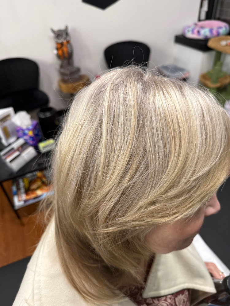 Highlight+haircut (medium Hair) at Hair gloss by Sofia in Oswego, IL
