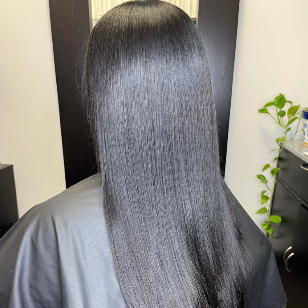 Flat-Ironing With Haircut at JSMN HAIR STUDIO in Sacramento, CA
