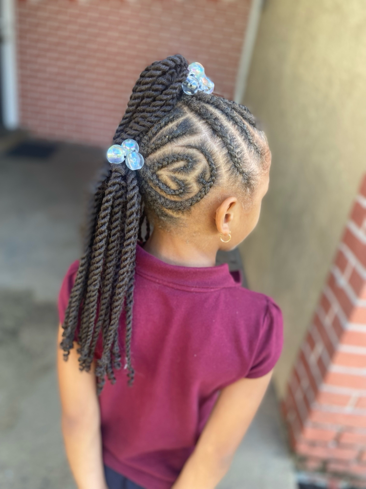 Kid Crochet Ponytails